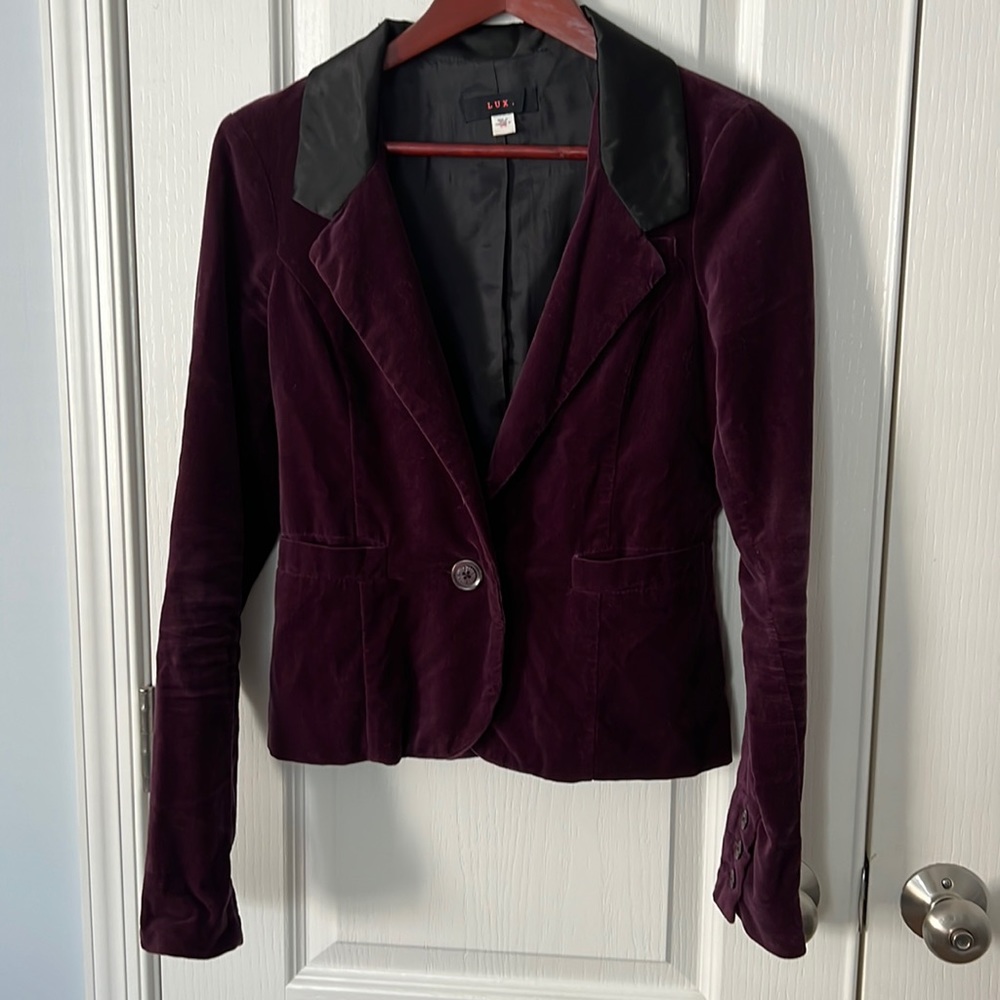 Urban Outfitters (Lux) Purple Velvet Blazer - Size Medium